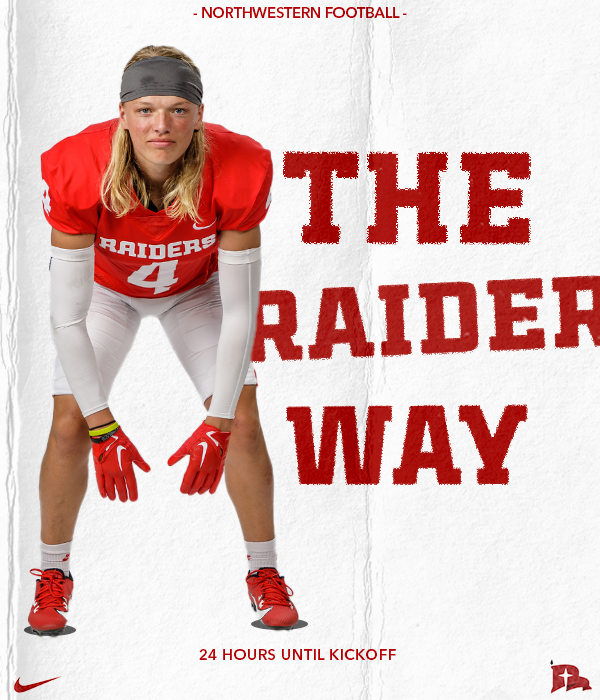 nwc_fb's tweet photo. 𝙇𝙊𝘼𝘿𝙄𝙉𝙂... 🔜⏳

24 hours until another edition of Red Raider football in 𝘿𝙚𝙘𝙚𝙢𝙗𝙚𝙧!

🆚: (13) Saint Xavier (Ill.)
🏟: De Valois Stadium
⏰: 1:00 PM

#RaidersStandOut | #ChooseExcellence https://t.co/isECdMkc77