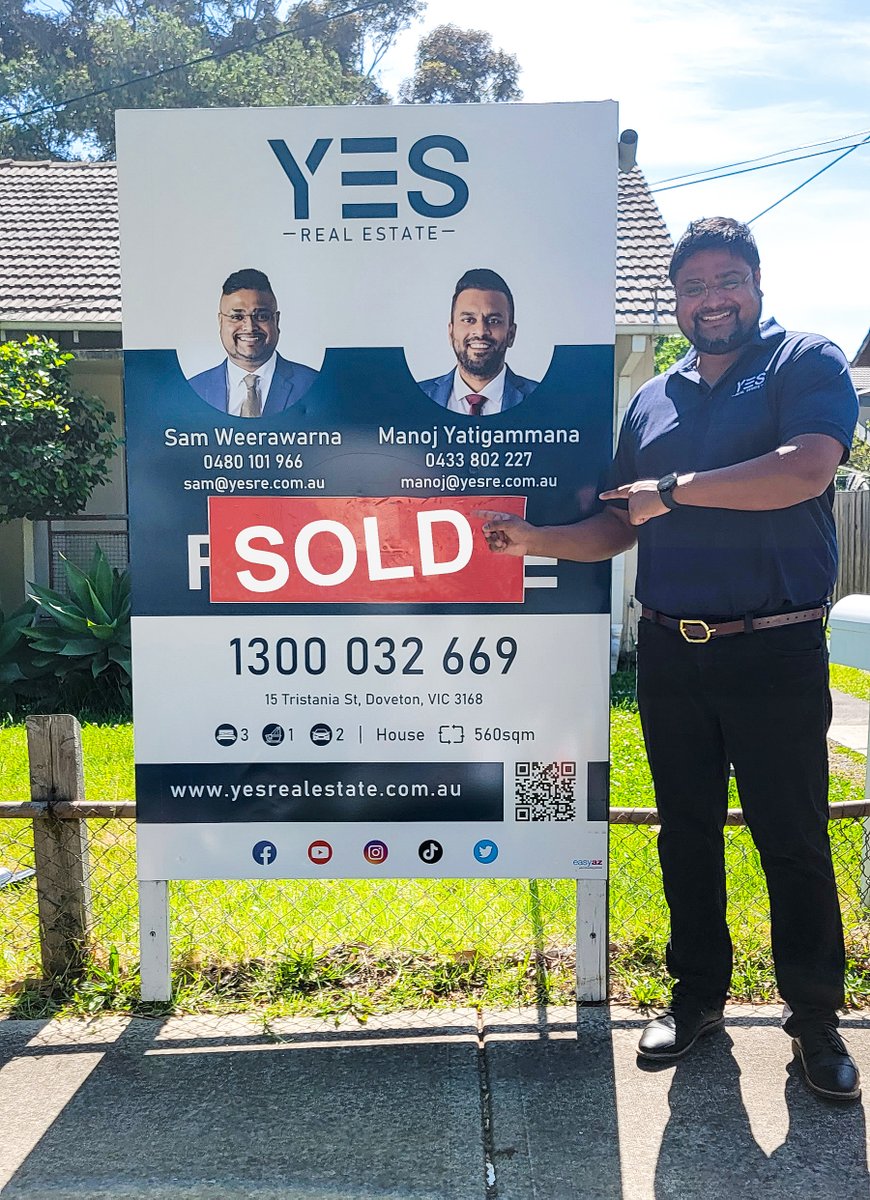 samweerawarna's tweet photo. Selling made simple. Your property, my expertise – the perfect match.

📲 Sam Weerawarna on 0480 101 966

☎ 𝗬𝗘𝗦 𝗥𝗲𝗮𝗹 𝗘𝘀𝘁𝗮𝘁𝗲 | 1300 032 669
🌐 https://t.co/fH0lf661eU

#YesRealEstateAustralia #Sold #soldproperties #soldhouse #SellSmart #RealEstateTips #melbourne https://t.co/TSDTExfeb8