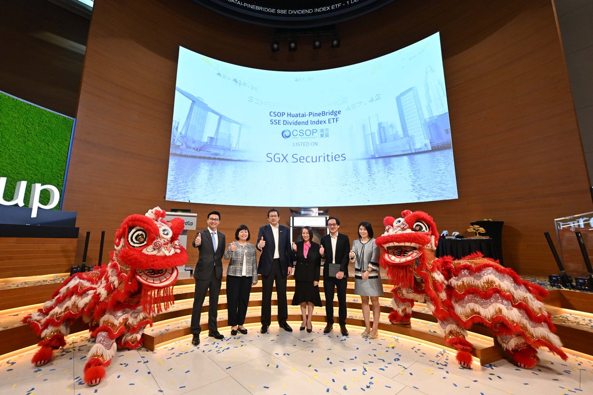 SGXNews – Congratulations to @CSOP_AML on the successful listing of the  CSOP Huatai-PineBridge SSE Dividend Index #ETF on #SGXSecurities under  stock code SHD. More in the news release: https://t.co/2JZTWgpGlP