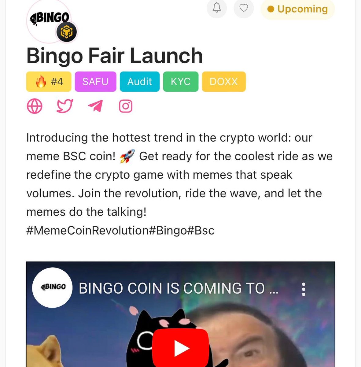 BINGO BSC tweet media