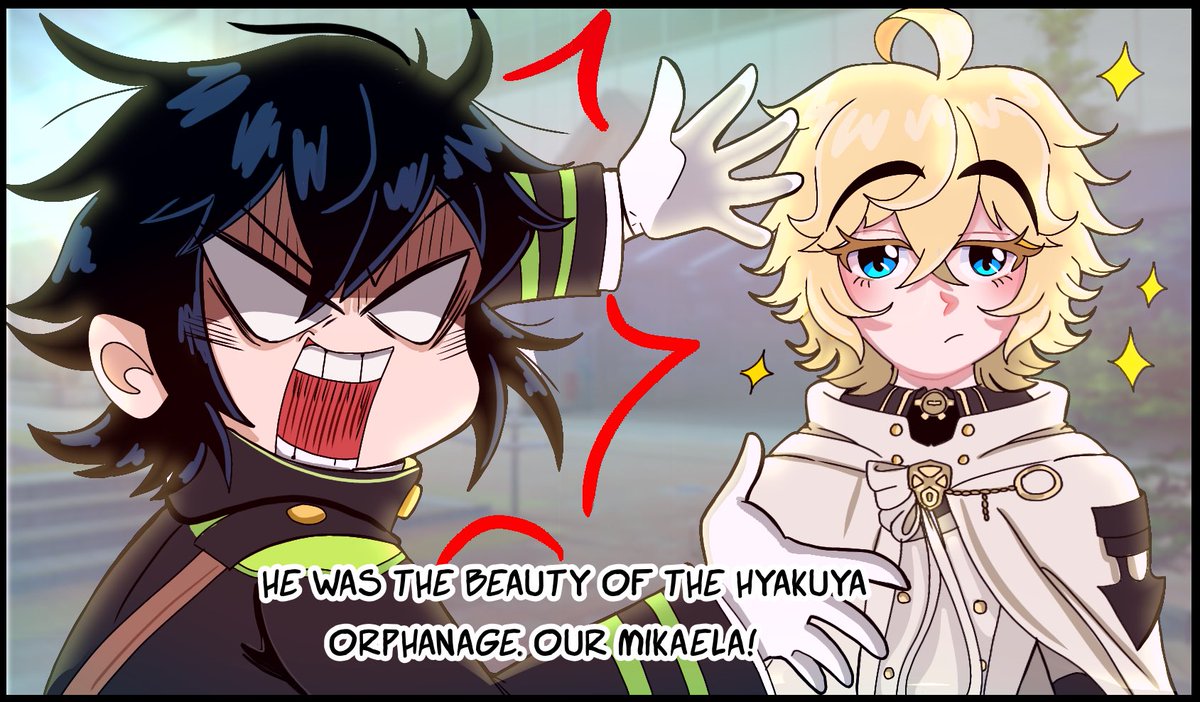 MomoDearestt's tweet photo. When Shinoa calls #Mika mid.

#ons #mikayuu #yuumika https://t.co/jxEzs16mjg