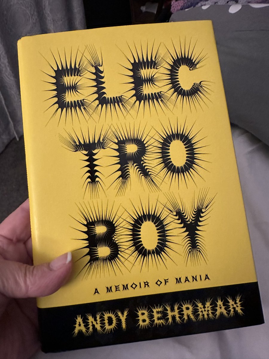 I am reading 'Electroboy' by Andy Behrman. DM @electroboyusa for your copy $10 paper/$20 hardcover including shipping. Everyone should read this. Thanks for sharing this piece of your life with us Andy.