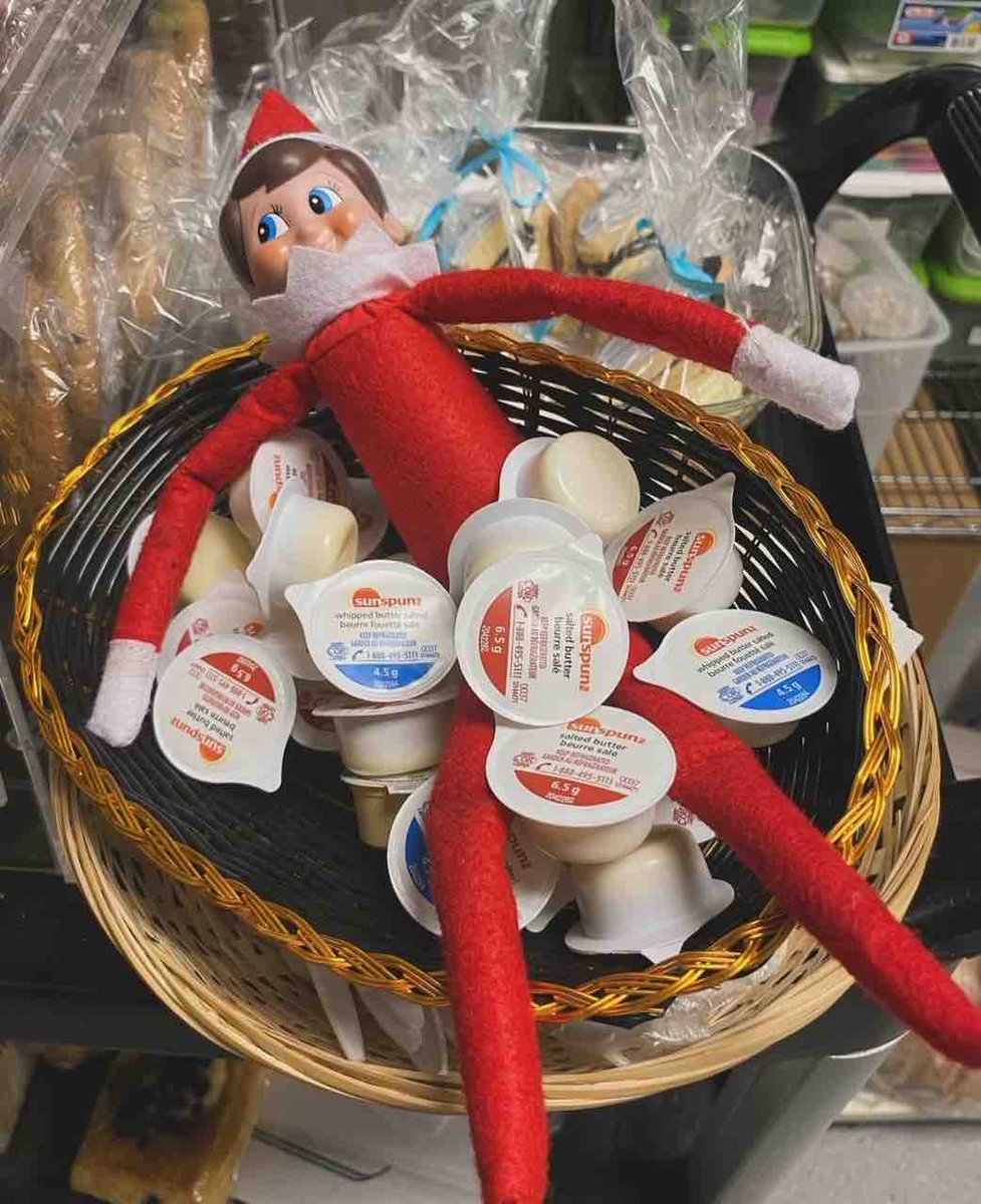 Edgy The Elf is taking a butter bath in the Baking and Pastry Program’s pastry cart.  Oh Edgy!
Look for Edgy to visit all 13 LRATC programs.