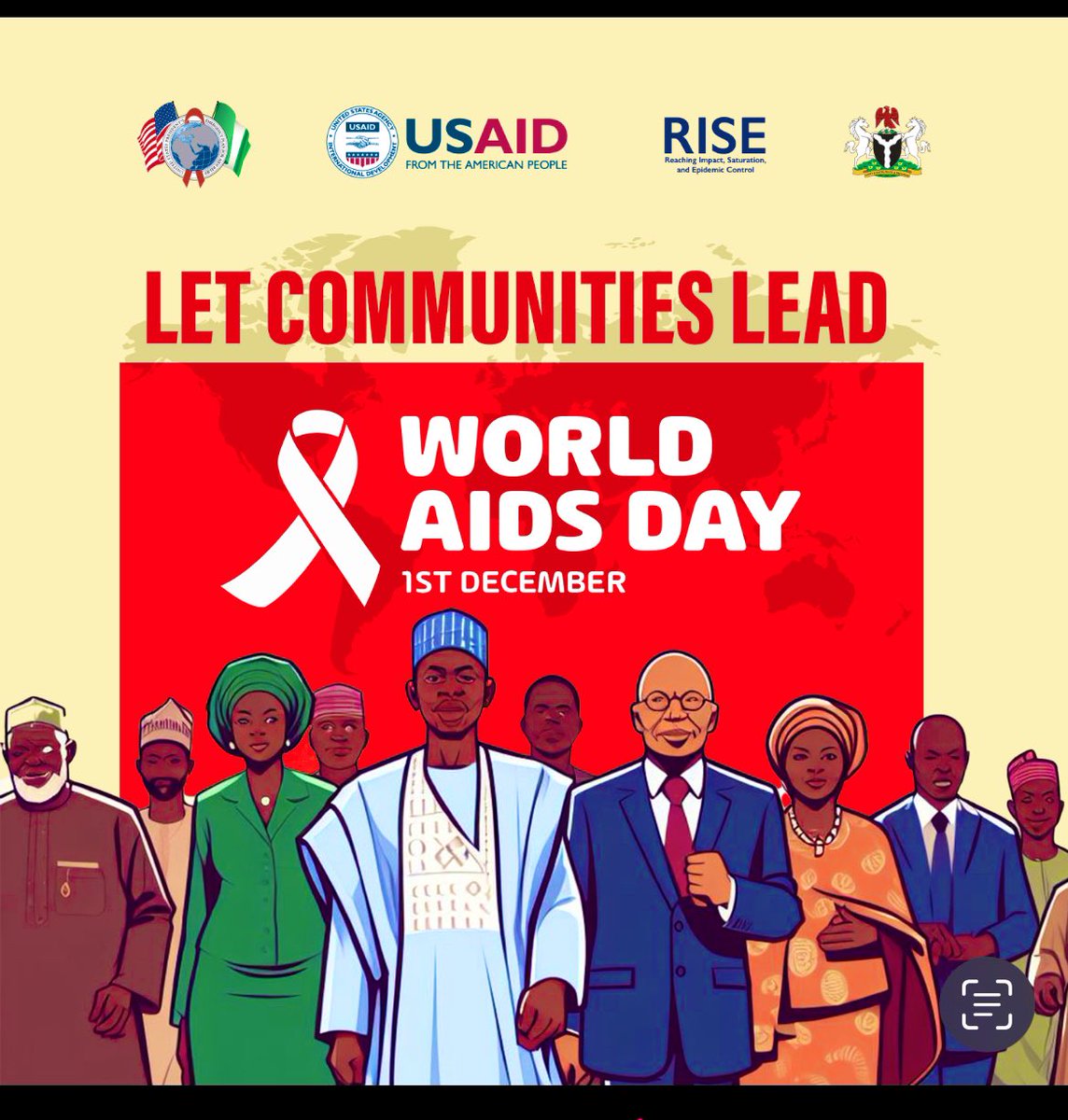 JhpiegoNigeria's tweet photo. Letting communities lead is crucial in HIV epidemic control. RISE Nigeria, champions community inclusion, working with 15 local partners to expand HIV coverage to over 2,409,457 individuals.  #WorldAIDSDay #RISENigeria @RISEjhpiego @Jhpiego @MSHHealthImpact @ICAP_ColumbiaU https://t.co/RnIMaUCQil