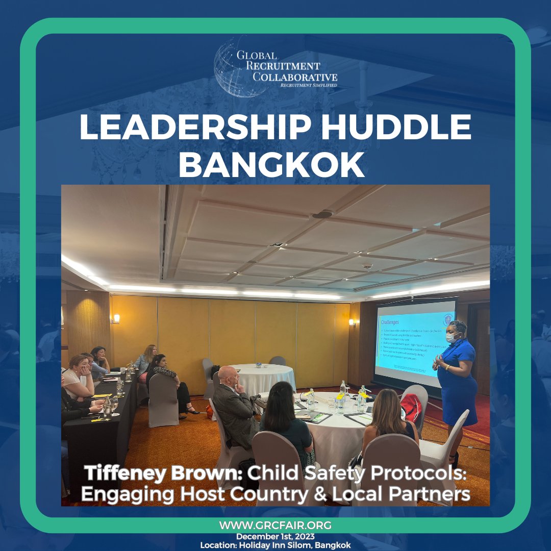GrcFair's tweet photo. Tiffeney Brown: Child Safety Protocols: Engaging Host Country & Local Partners #GRCLeadershipHuddle #GRCFair #EduLeader #SchoolVisionary #EducationalInnovator #LeadershipInEducation #PrincipalLife #LeadWithPassion #TransformingSchools https://t.co/6uwrsH4YNi