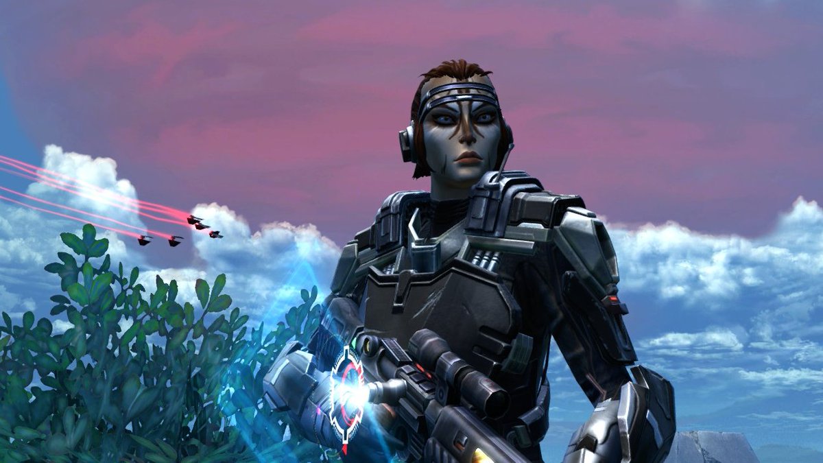 mordorgeist's tweet photo. When you need a Bad Ass Female Cathar Trooper for #SWOTR #Roleplay Look no further than Major Fenfang! She's got that #SpaceBarbie Tech that make the Trooper Boys sweat! https://t.co/RY2KnGSJAa