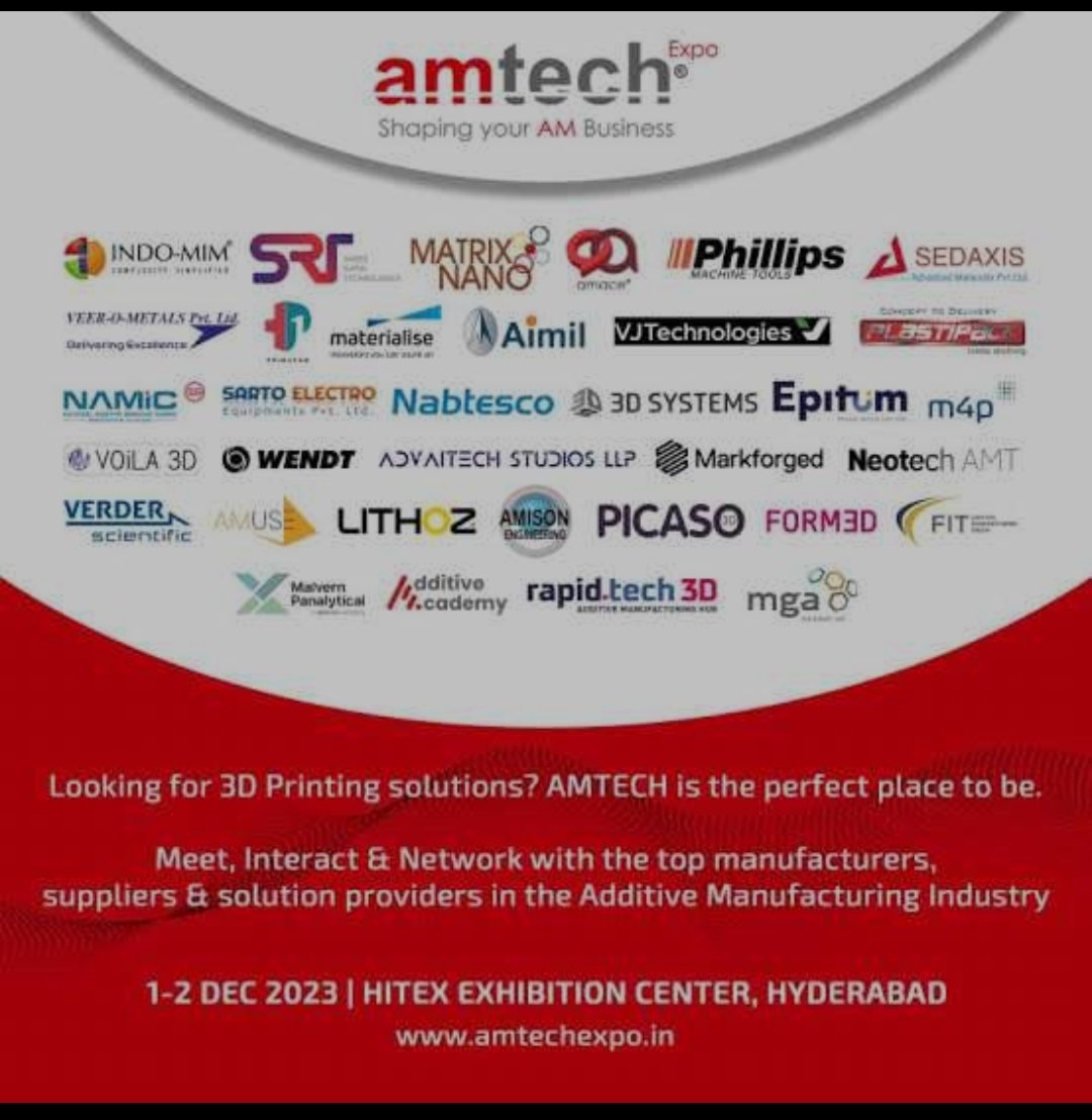 SumitSa20514411's tweet photo. #Amison Engineering has reached Hyderabad. For your exhibition. Which is there. Go and learn and explore about Additive Manufacturing. How Matal 3D Printing and Plastic 3D Printing Technology is giving a new direction to our lives. How is Industry 4.0 different?
#sandvik https://t.co/8Hmdey048n