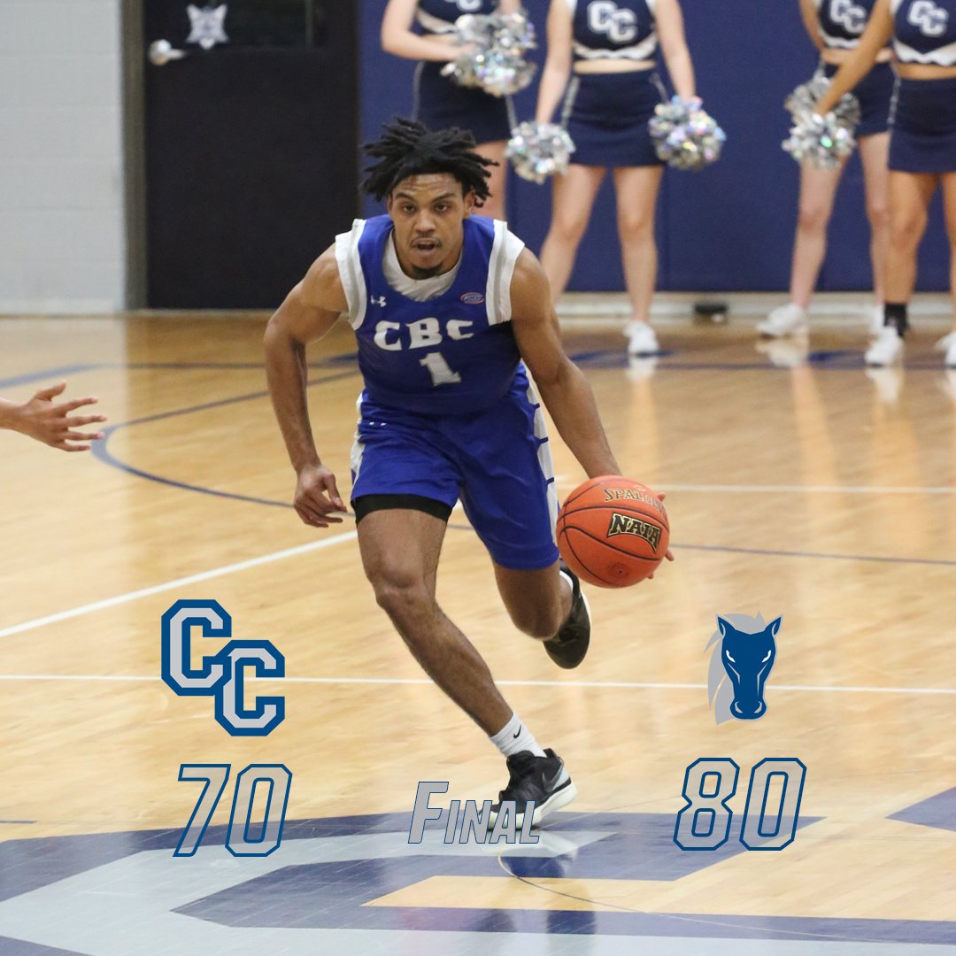 #MustangsWin! Men's Basketball opens AMC play with an upset of #23 Columbia! CBC never trailed and led by as many as 28! #leadthestampede #wearecbc