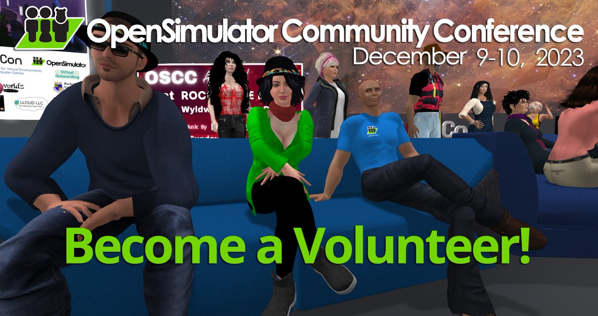 opensimcc's tweet photo. #OSCC23 needs volunteers to help greet attendees, moderate sessions, assist with technical support  to make the conference successful. Are you experienced with the OpenSimulator platform and interested in helping? We’d love to have you join the team!
https://t.co/FSgCe2zZVh https://t.co/DE3SSUF1OK