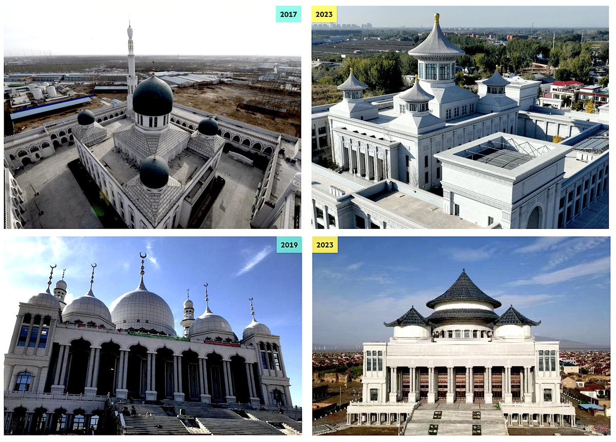 The famous Doudian and Weizhou mosques in China. Minarets gone, domes replaced. 1714 mosques have been reshaped or destroyed in the last 5 years. A million Muslims languish in concentration camps.

But not a squeak from Indian Muslims or Communists. Shameless sold-out hypocrites.