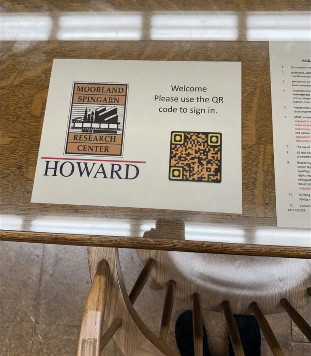 Visiting the Moorland-Springarn Research Center was a great experience, I was able to learn more about the contributions to Founder’s Library, I encourage all my friends to visit! #HUTravelSoBlack