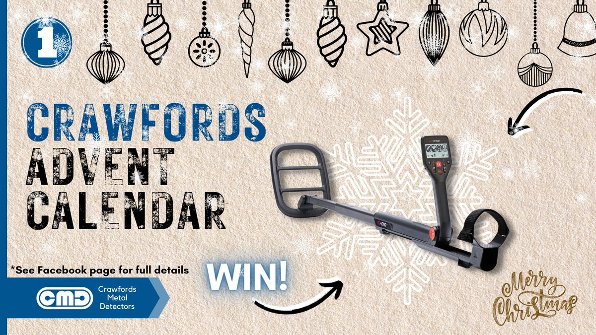 CMDetectors_'s tweet image. 🎄✨ Welcome to Crawford's Advent Calendar! ✨🎄

From the 1st to the 24th of December, we're giving you the chance to win a dazzling array of prizes - EVERY DAY.

To possibly win this #metaldetector, like, comment and share this post!

#MetalDetecting
T's&amp;amp;c's on #Facebook