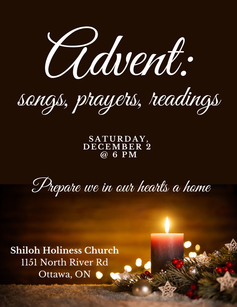 CarolleWilson's tweet photo. Try starting off the holiday season differently this year with a time of reflection in anticipation of the big reveal. Join us at the Shiloh Holiness Church for beautiful music, readings and prayers. https://t.co/L5XrmlUwYo