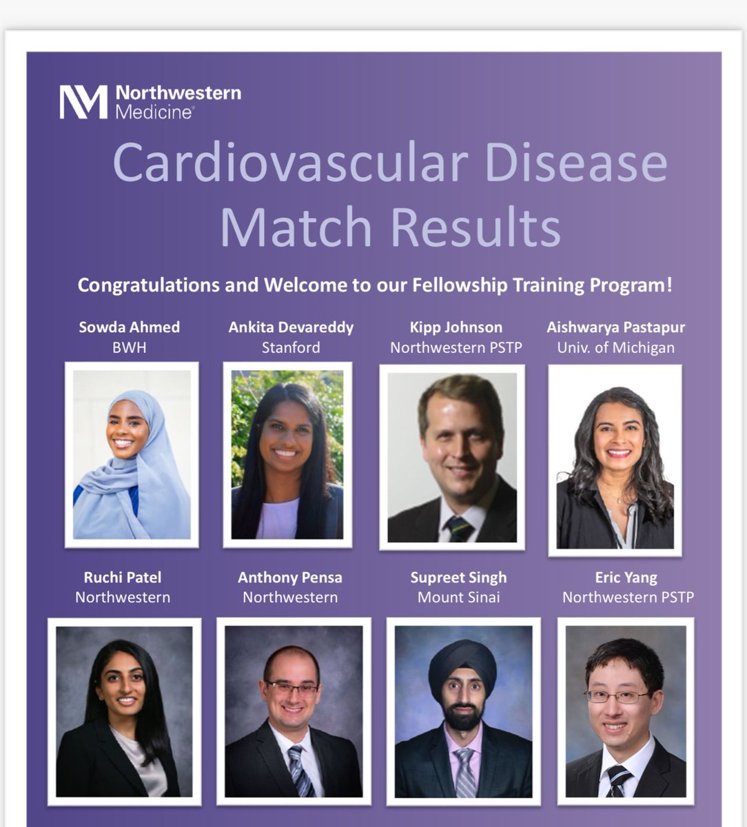 We are so SO excited to welcome this class of extraordinary doctors and wonderful humans into our fellowship! 🫀#Match2023 @NUFeinbergMed @NorthwesternMed @NMCardioVasc