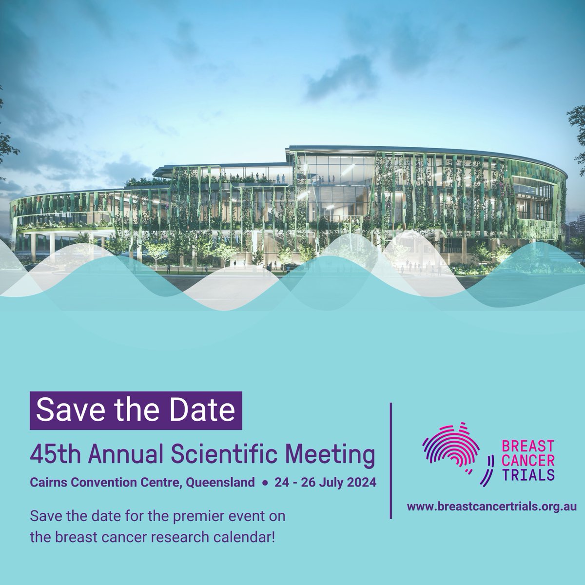 Early-bird registration is open for BCT's 45th ASM! We can't wait to see our members and researchers in Cairns, Australia, from the 24-26 July 2024. ☀️ ☀️ ☀️ This is the premier event on the breast cancer research calendar, register today! bct2024.org #BCT2024