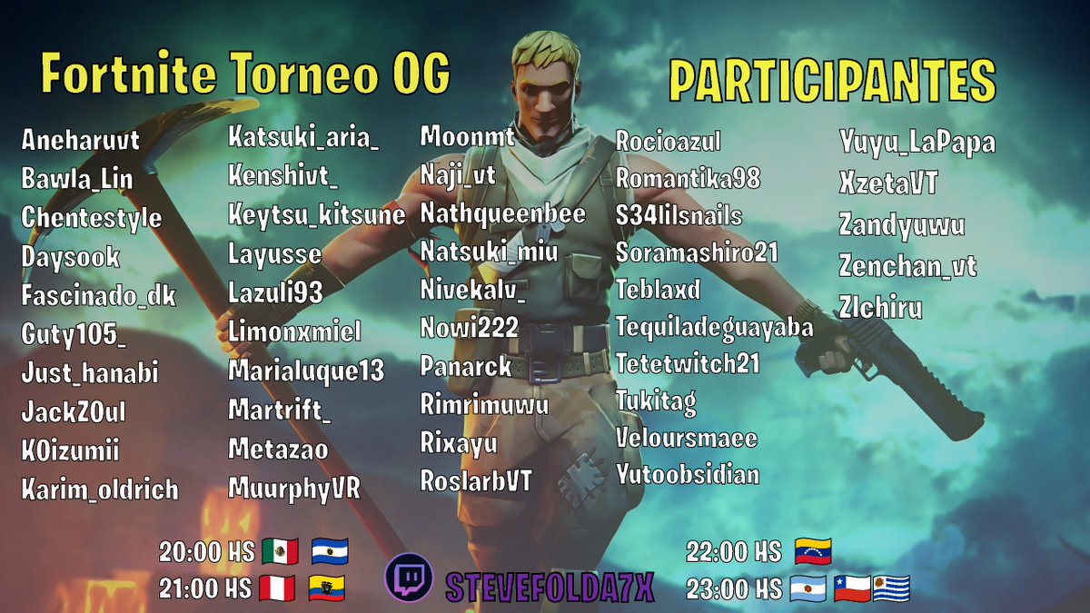Invitados Torneo Fortnite  si pueden dar RT ayudaria bastante nos vemos Mañana 
<a href="/Fascinado_dk/">Fascinado</a> <a href="/Panarck/">Panarck VT</a> @KenshiVT <a href="/rixayu_/">RixayuVT</a> <a href="/TeblaXD/">TeblaVT 🩵 💎</a>  <a href="/RimRimuwu/">𝕽𝖎𝖒𝕽𝖎𝖒 𝖀𝖜𝖀 👑🩷 | ADCYL</a> <a href="/keytsu15/">Keytsu🦊</a> <a href="/DaySook2/">DaySook</a> <a href="/NatsukiMiu_/">🌿なつき🌿</a> <a href="/marialuque1313/">María Luque🍵🥥</a> <a href="/NathQueenBee/">🐝🎃 Nath - VGEN ARTIST🎃 🍯 SPOOKY</a> @METAZAO_ <a href="/MuurphyVR/">MuurphyVR</a> 
#Vtubers