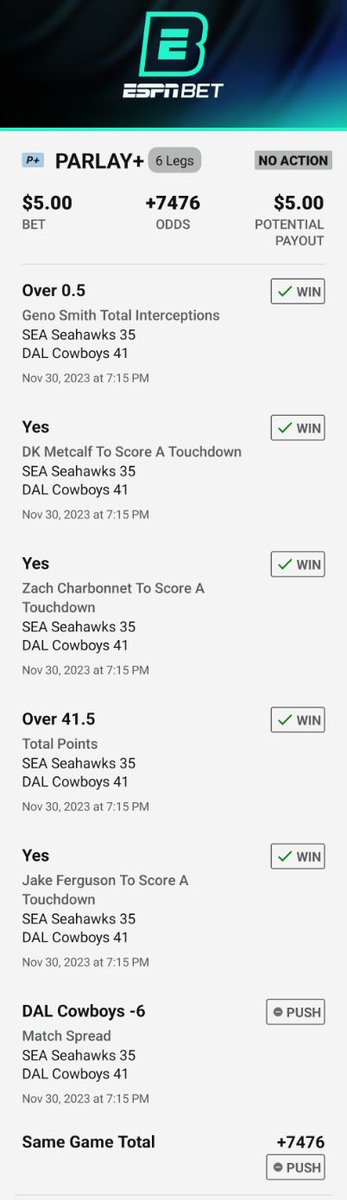 giopied's tweet photo. @Marco_Parlay @ESPNBet They allow people to bet whole numbers on purpose. Wish I saw this post earlier. https://t.co/McqLAZBEnk