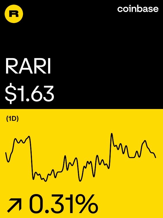 Rarible on <a href="/Coinbase/">Coinbase 🛡️</a>: coinbase.com