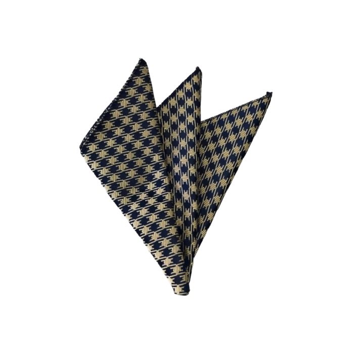 Lacivert Gold Kazayağı Desen Mendilli Kravat
4240-4MK
#venchycravatte