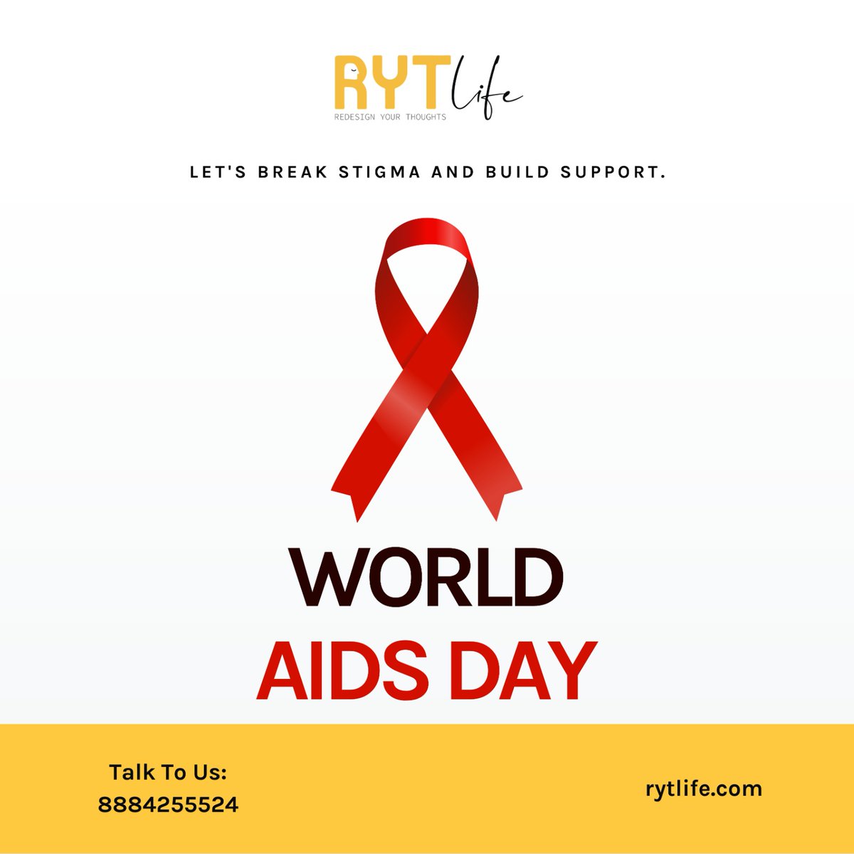 Ryt_Life2021's tweet photo. This World AIDS Day - let’s work for change, break the stigma, build the right physical and mental support and empower people!
.
.
.
.
#worldaidsday #workforchange #breakthestigma #mentalhealthsupport #physicalsupport #empowerpeople #endHIV #awarenessforall #changethenarrative https://t.co/C2ylJoJZqj