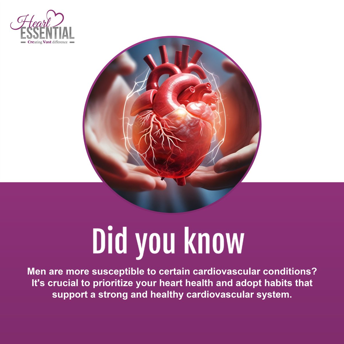 HeartEssential2's tweet photo. Elevate your heart health!  Discover key strategies to safeguard your cardiovascular well-being. Prioritize exercise, embrace a balanced diet, and manage stress for a heart-healthy life! 

#HeartHealth  #CVD #TakeCharge #HeartHealth #HeartCare #HealthyDiet #HeartEssential https://t.co/TPZMMXLNh7