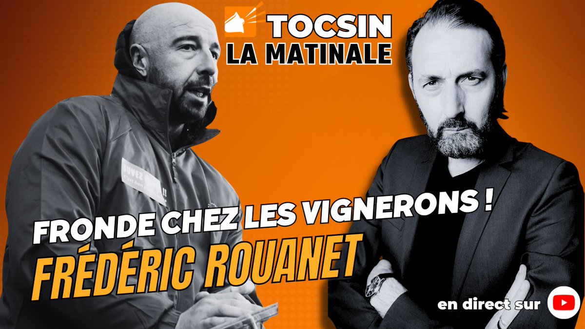 nicolasputsch's tweet image. 💥🎙️💥 Retrouvez-moi dès 7H30 pour la matinale Tocsin en direct et en vidéo ici : urlz.fr/oILI ! Au menu : Fronde des vignerons - Quelle suite ? Avec Frédéric Rouanet Pdt du syndicat des #vignerons de l’Aude / La révision de #traités européens votée à l’Assemblée