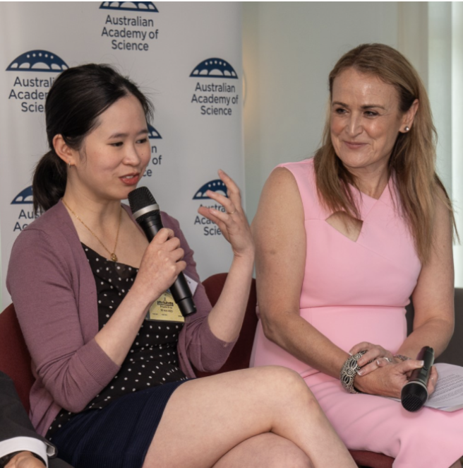 Our very own Dr Yee Lian Chew @wormychew taking a powerful message to Canberra as part of the @scienceAU Parliamentary Friends of Science expert panel with STA CEO @mishaschubert on boosting the STEM workforce through diverse career pathways #research #science