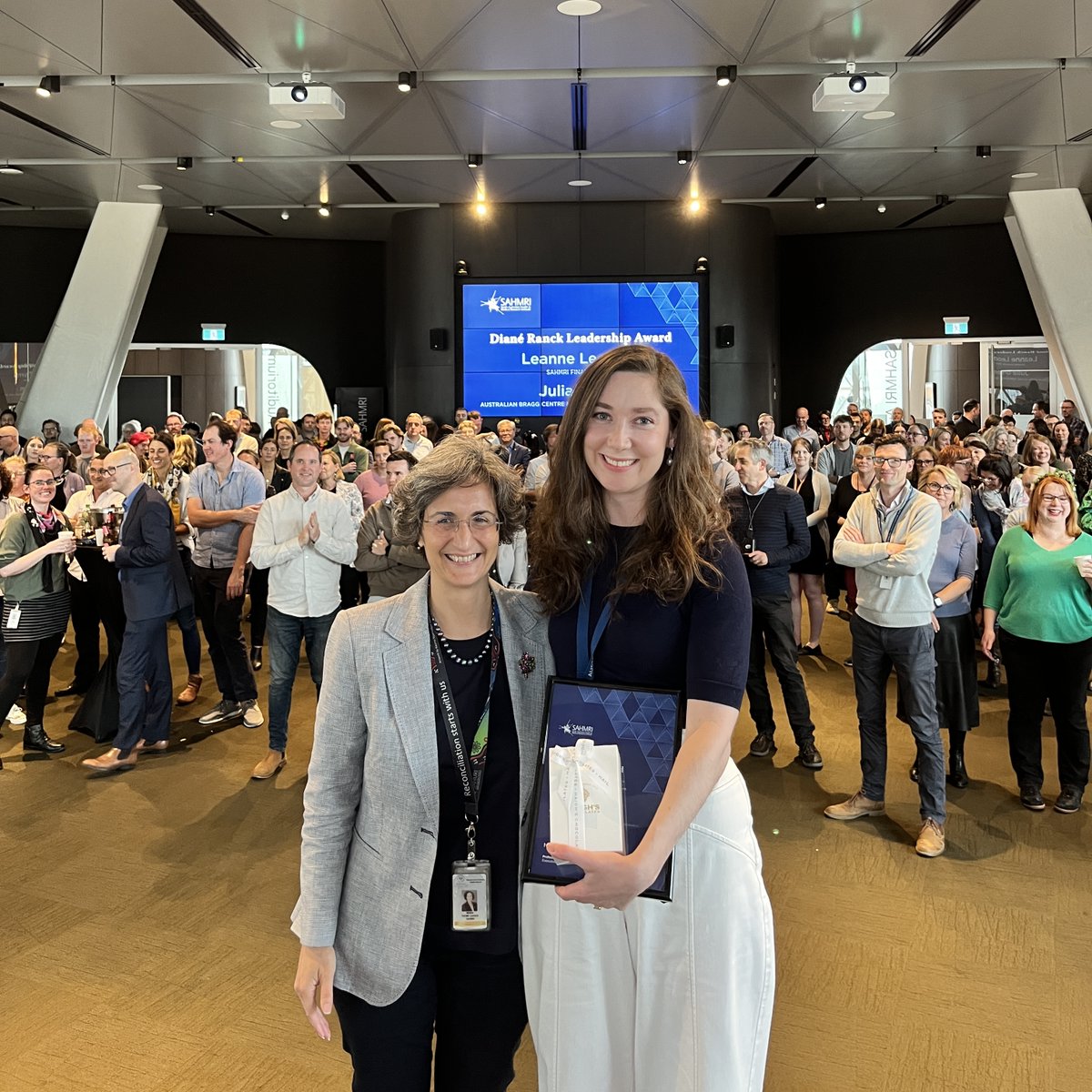 Congratulations to our General Manager Julia Green on being presented with the Diané Ranck Leadership Award at the <a href="/sahmriAU/">SAHMRI</a> #endofyear awards this week!