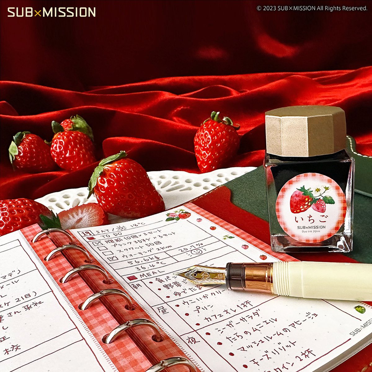 SUB×MISSION 🍓いちごの手帳&いちごのお財布🍓不定期販売です🙏SNSご