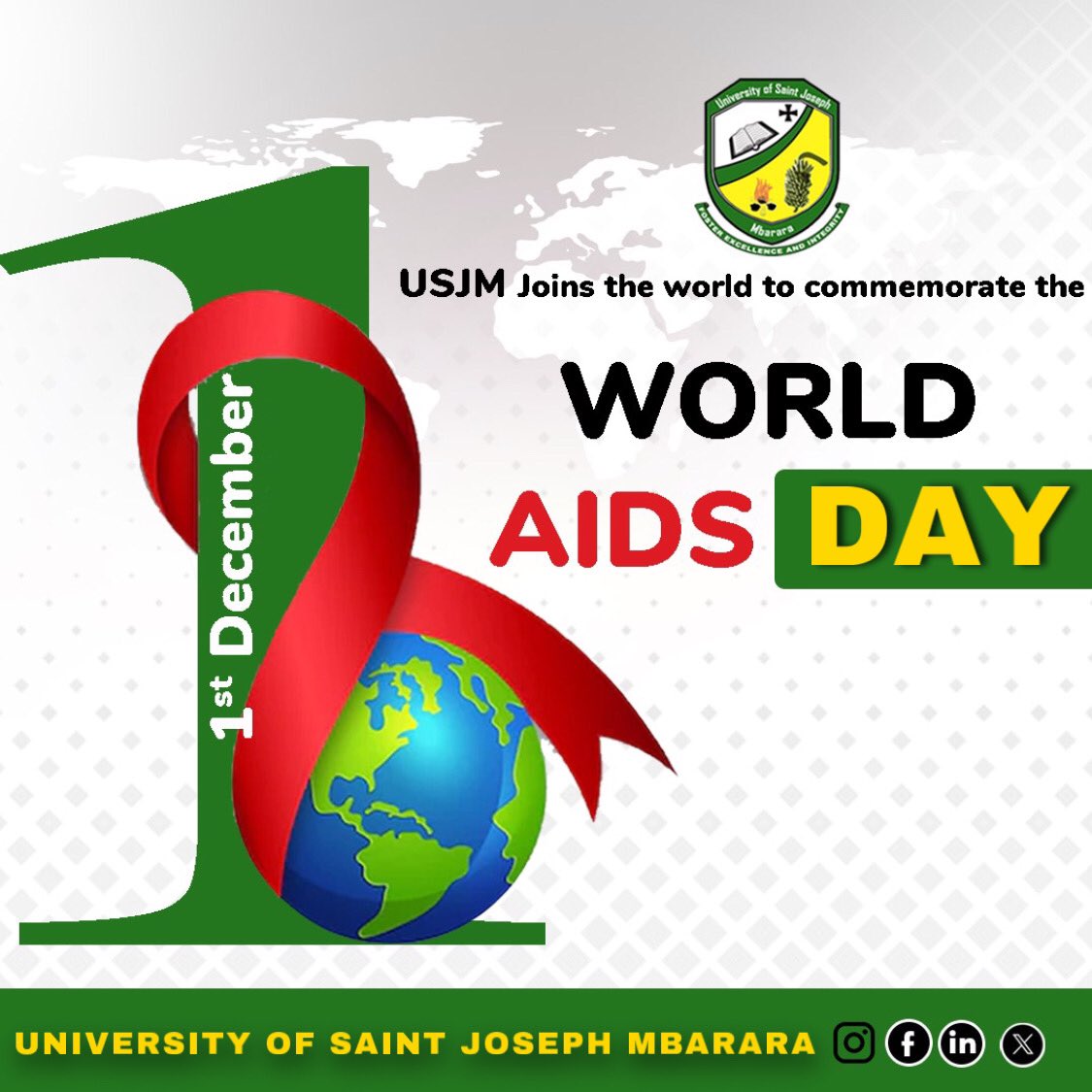 December 1 is WORLD AIDS DAY 
   With our support & love, we can help many patients with AIDS feel better. Let's treat them with respect & equality. 
Happy #WorldAIDSDay2023 & Happy New Month #RockTheRibbon
“LET COMMUNITIES LEAD”
Together let’s end HIV #ObulamuUg #tomorrowishere