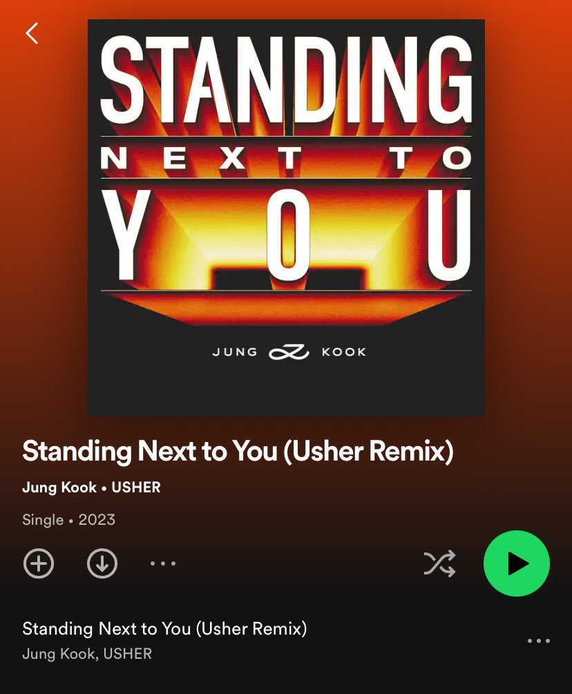 btschartmaster's tweet photo. Jungkook's "Standing Next To You (Usher Remix)" is now available on Spotify.

https://t.co/92o36pdTJU https://t.co/mkdqRA9Wso