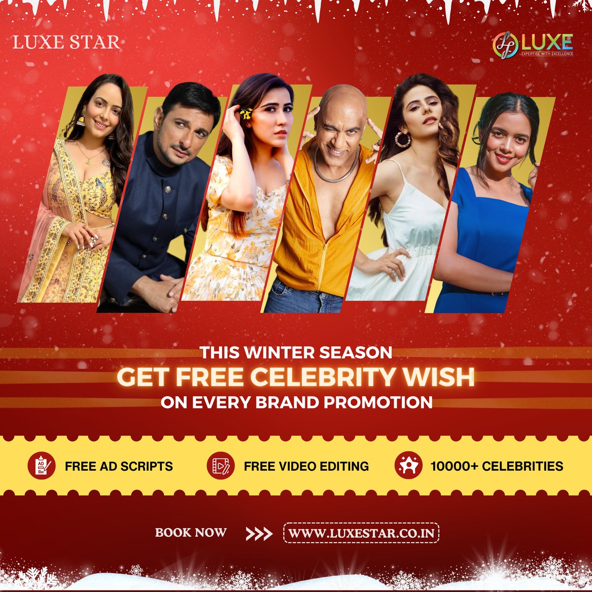 luxestarindia's tweet image. Now getting a personalised Video Message from your favourite Celebrity is absolutely Free 😍

Just promote your brand with any of your favourite Star and get Celebrity Wish for  yourself or your loved ones at no extra cost ✨
#luxestarindia #Animal