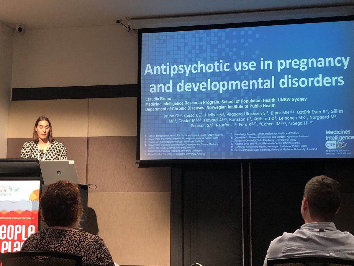 📣Shoutout to our star researcher, Dr Claudia Bruno, for delivering a superb presentation! 🎉 Her insightful research advances critical knowledge around psychiatric medicine use in pregnancy and its effects on offspring. So inspired by her work.💡#SMHR2023 #SMHR23 #MedIntelCRE