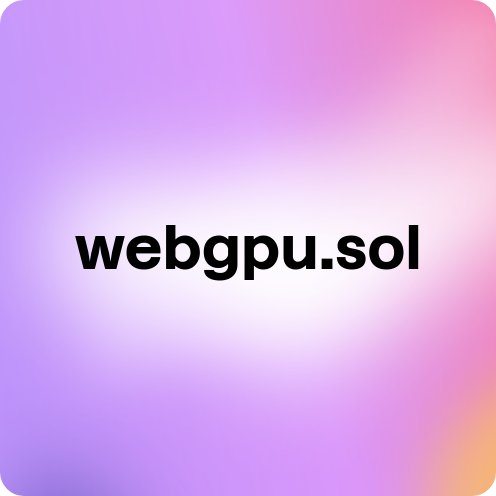 Domainization's tweet image. WEBGPU.SOL 🌐: Experience the next-level graphics power with WEBGPU.sol! 🚀 Unleash high-performance GPU capabilities for the web. Elevate your visual experiences! #WEBGPU #Web3Graphics #GPUInnovation #Web3DomainsForSale 🌐🎮
#Solana #nft @nvidia