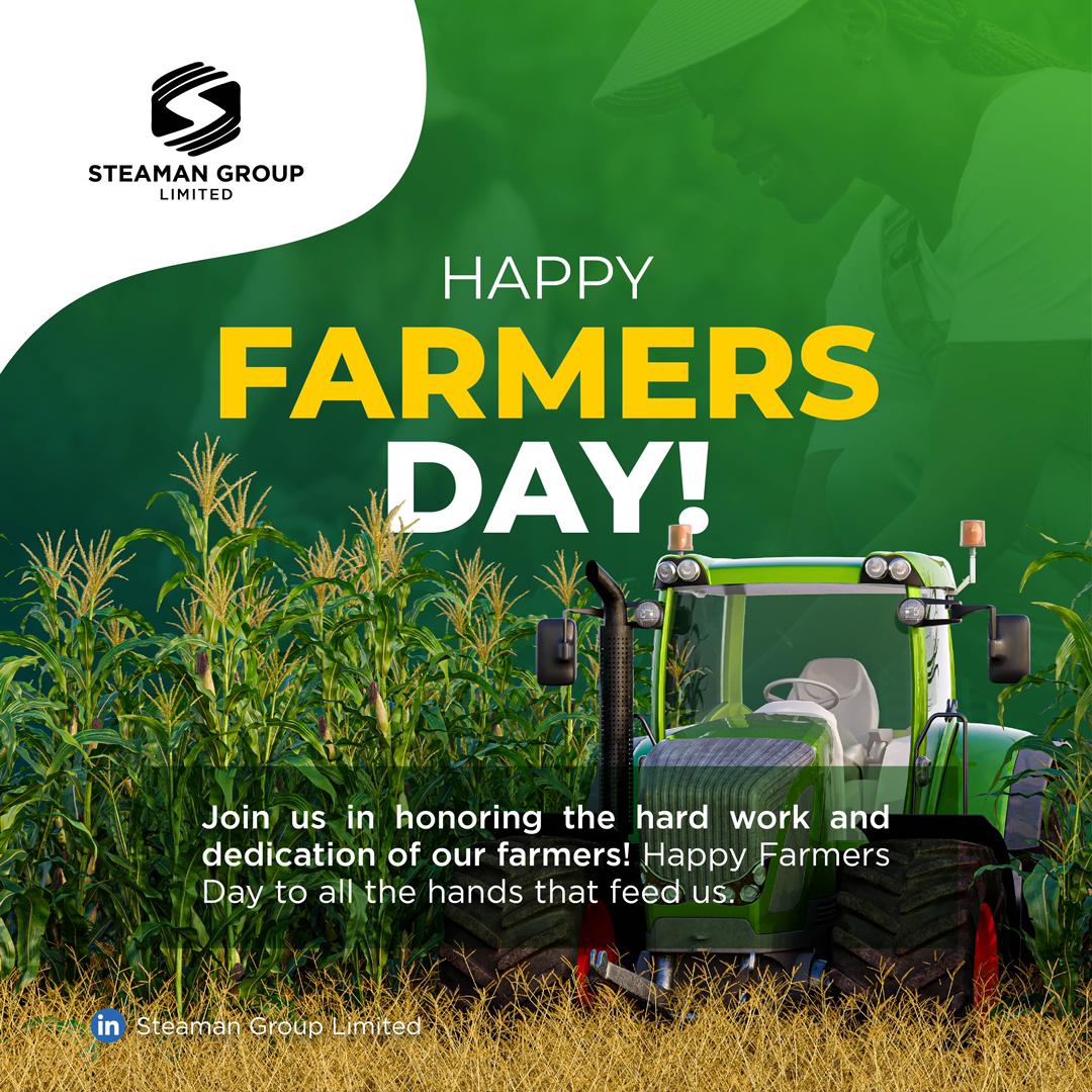 SteamanGh's tweet photo. Saluting the dedication and resilience of farmers everywhere! 
Steaman Group Limited wishes all farmers a Happy Farmers' Day. Your commitment grows our future.
#steamangroupLTD #farmersday2023 #farmersday #madeinghana https://t.co/B79Zgt31m5