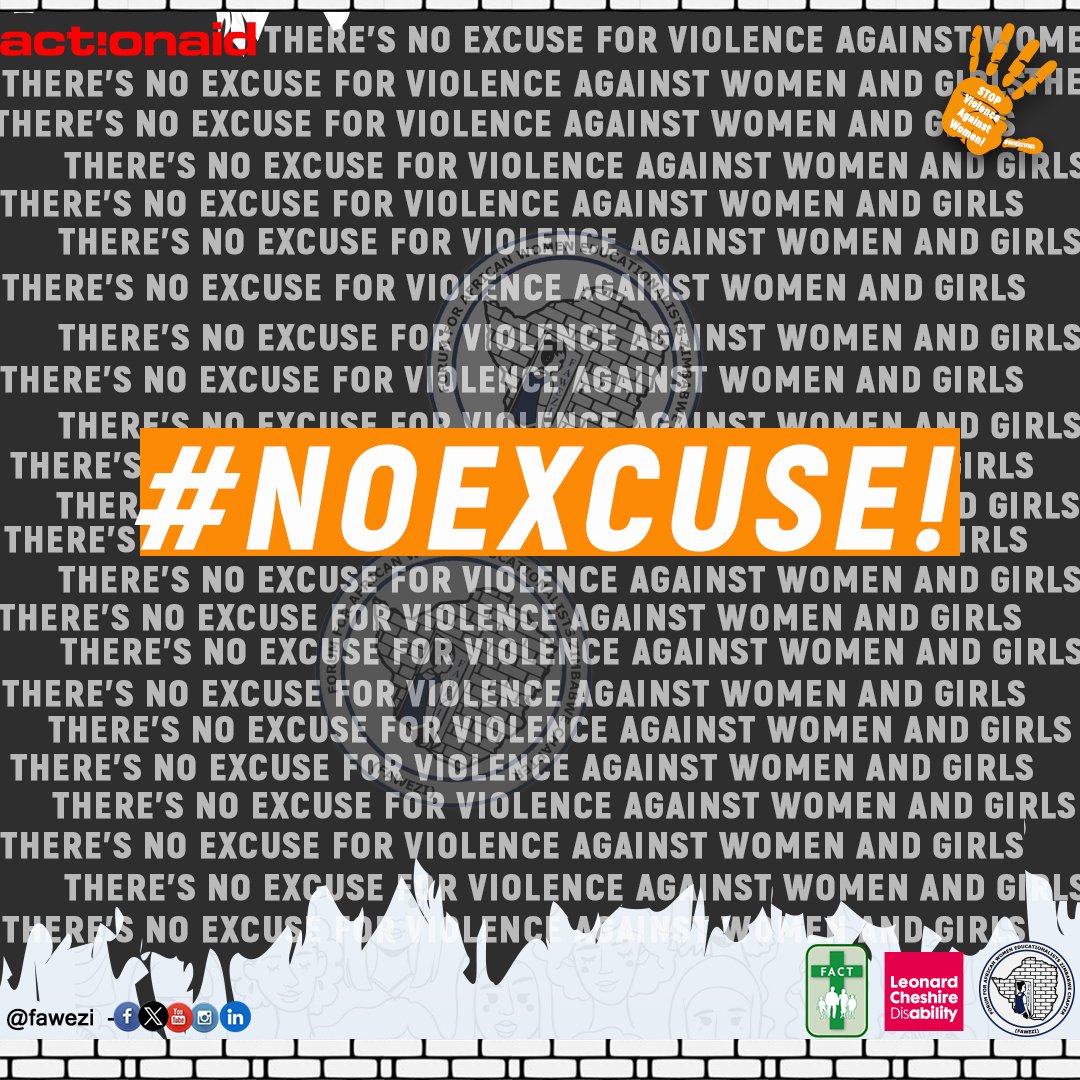 🟠 Did you know that almost one in three women have been subjected to physical and/or sexual violence at least once in their life. 
➡️ STOP Violence Against Women and Girls! 
#NoExcuse #FAWEZI23 #16DaysOfActivism2023