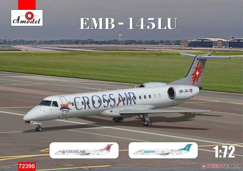 hobbysearch_mm's tweet photo. 【2月以降予約】Amodel(Aモデル)より、
1/72 エンブラエル EMB-145LU
1/72 エンブラエル EMB-145EU/EP
予約開始です！→ https://t.co/2pUzTNyM7i
#プラモデル #プラモ #Embraer #Embraer145 #EMB145 #Plastickits #Plasticmodel #Scalemodels https://t.co/BgklDDmDIz