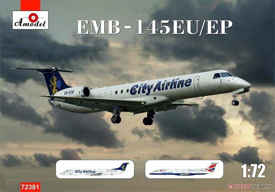 hobbysearch_mm's tweet photo. 【2月以降予約】Amodel(Aモデル)より、
1/72 エンブラエル EMB-145LU
1/72 エンブラエル EMB-145EU/EP
予約開始です！→ https://t.co/2pUzTNyM7i
#プラモデル #プラモ #Embraer #Embraer145 #EMB145 #Plastickits #Plasticmodel #Scalemodels https://t.co/BgklDDmDIz