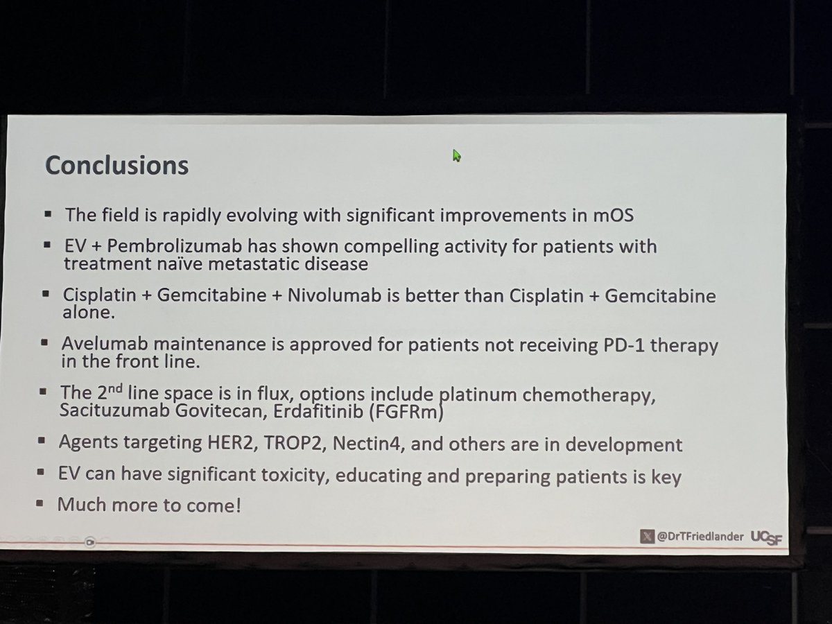 Clear, comprehensive and insightful talk by Terry Friedlander @DrTFriedlander at #ESMOASIA2023 highlighting exciting new advances in mUC!