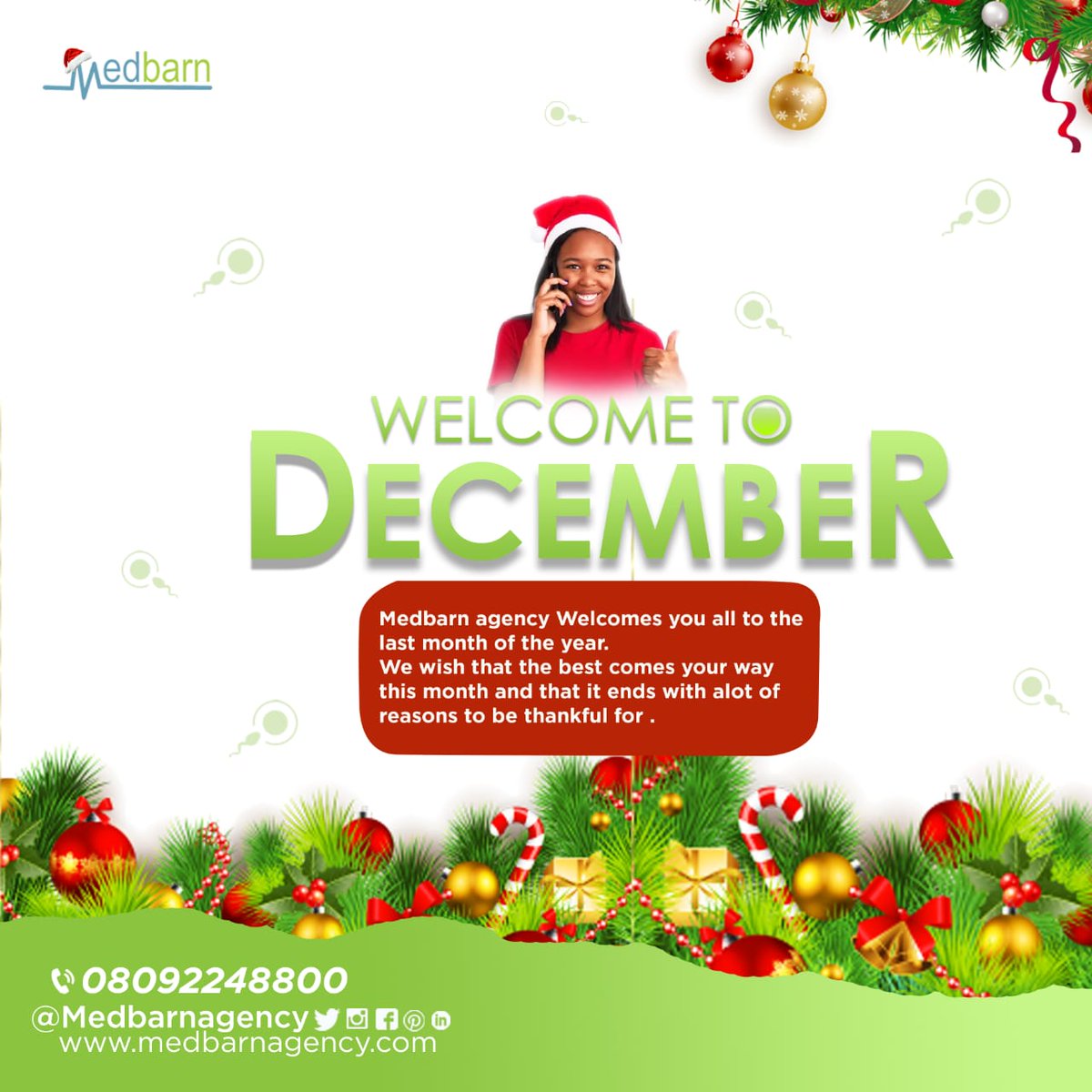 Happy New Month

#newmonth
#welcometodecember
#IVFJourney
#FertilityHope
#FertilitySupport
#Lowspermcount
#NaturalPregnancy
#fallopiantube
#Novemberdump 
#medbarnagency