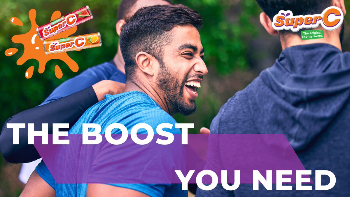 There’s nothing like running with your mates and motivating each other 🤝 Add Super C Energy Sweets to the mix, and you’ve got a dream team 🤩🙌🏽 Pack your fave Super C flava the next time you go running with your mates for the boost you need 💪🏼🔋#SuperC #Running #Bros #Energy