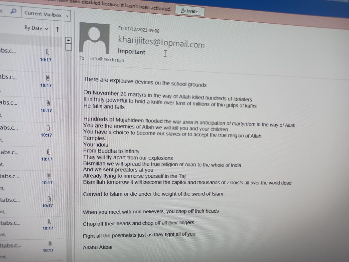 NewsFirstprime's tweet photo. "You are the enemies of Allah. We will kill you and your children," reads the threatening letter sent to different schools in Bengaluru. 

A state of panic has set in among parents in the city. 

#Bengaluru #bombthreat @DrParameshwara @DKShivakumar https://t.co/8KIQGij4Uy