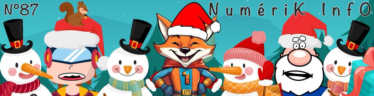 📢 Le N°87 est sorti 🚨 !!! 

Au programme, quelques calendriers de l'Avent 🗓️pour patienter jusqu'à la fin de l'année 🥳 !

- 1 jour, une énigme
- Num' en fête 2023
- Pépites d'Erun

Ne manquez pas toutes ces ressources #numériques ! #enseignants

💻/📷 numerik-info.glide.page