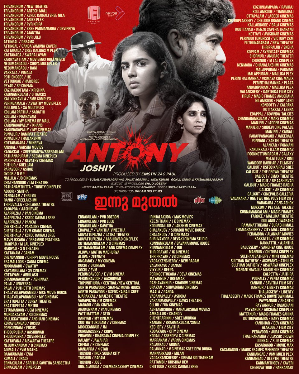 #Antony Kerala Theatre list