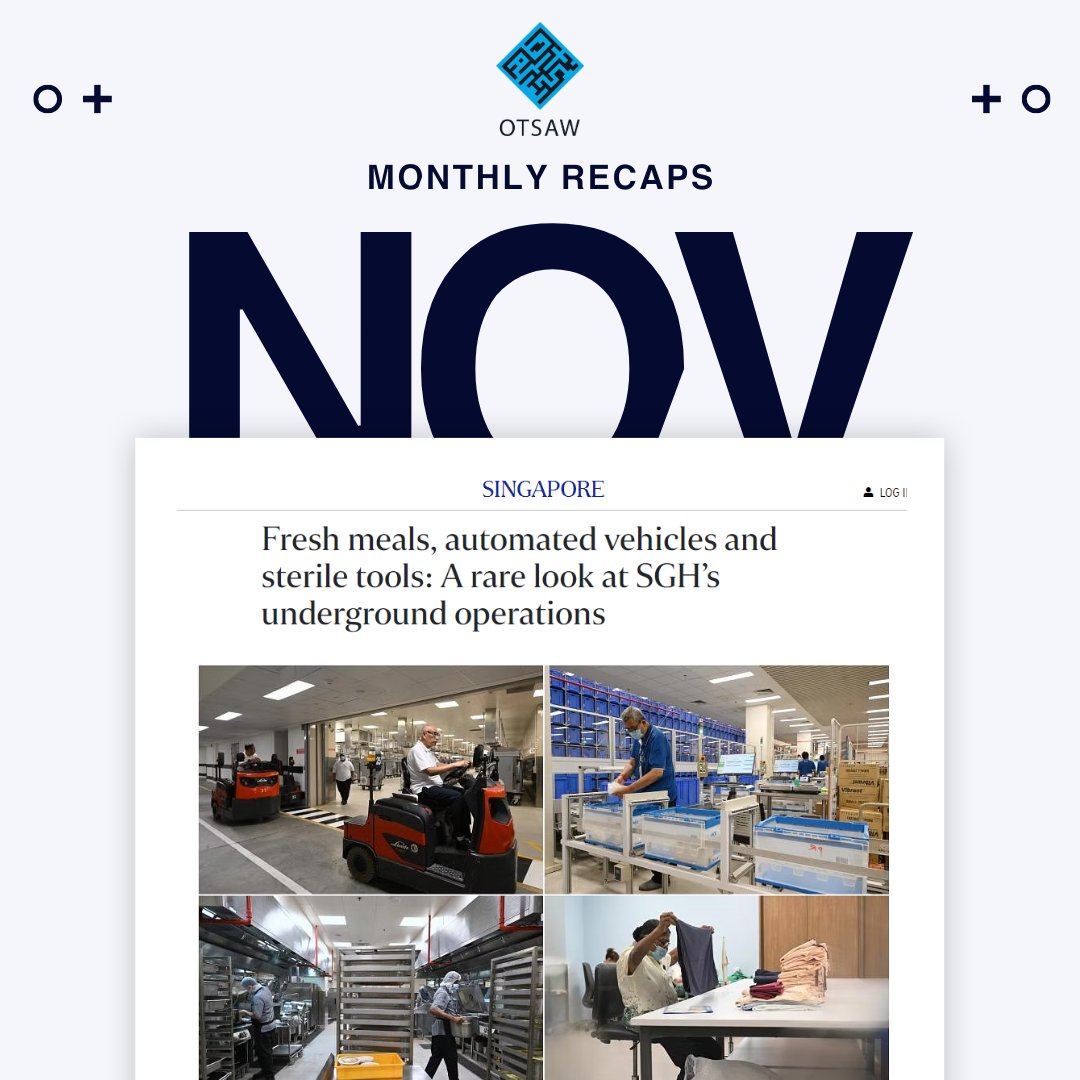 OTSAWDigital's tweet photo. Rewinding to some exciting moments in November where our TransCar AGV stole the spotlight on CNA and The Straits Times, playing a crucial role behind hospital operations in Singapore! 🏥

#OTSAWHighlights #Robotics #Technology #Robots #Innovation #Trending #Highlights #recap https://t.co/rNouWaDOPg