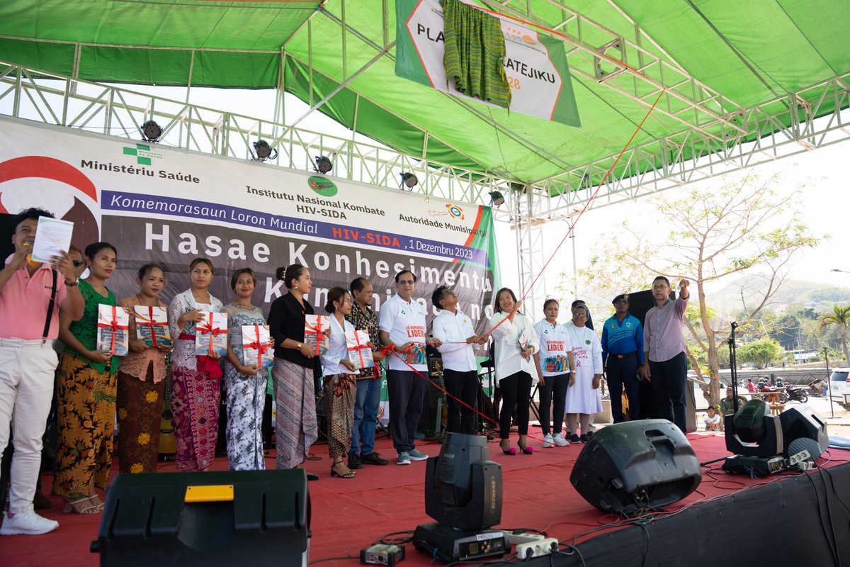 UNFPATimor's tweet photo. Today, we mark a historic moment the launch of INCSIDA's first-ever National Strategic Plan, a clear path to strengthen HIV prevention efforts, compassion, awareness &amp; access to treatment, in our pursuit of a world where everyone lives free from the impact of #HIV &amp; #AIDS https://t.co/FVhKGQGySc