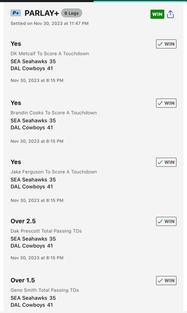 Ziff_Bets's tweet photo. #GamblingCommunity &amp;
#GamblingTwitter 

First day on @ESPNBet and we hit +3000 + 6300

I think it’s time for a return?

434-366-10 all time +31 units 

Let’s stay hot!!

#nflbets #parlay https://t.co/VRqn0mBFhM