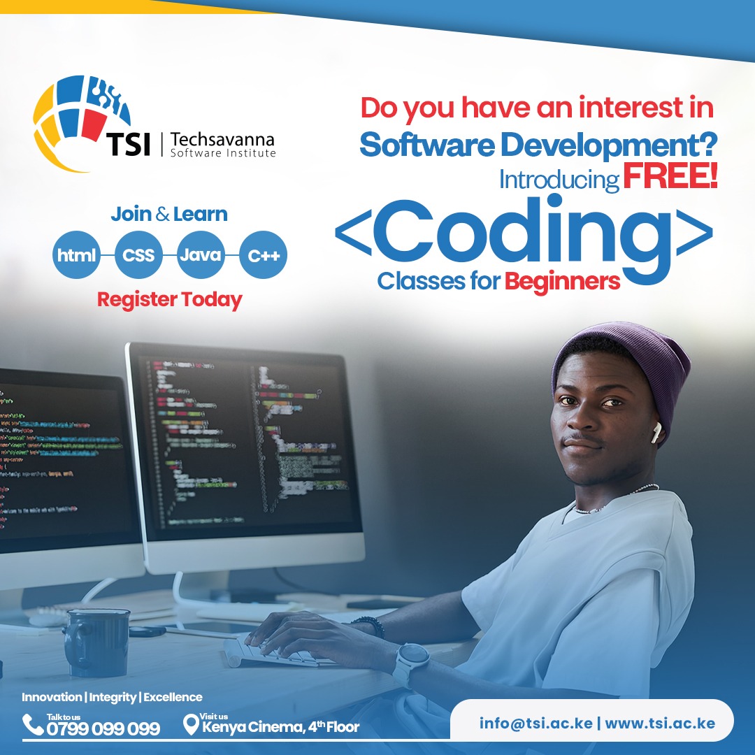tsi_institute's tweet photo. Join us for a FREE Coding For Beginners Program starting in January 2024! Learn coding basics with expert instructors. No experience needed!
👉 Limited spots available! Register now: https://t.co/AMWmEeT9mE
#CodingForBeginners #Techsavanna #LearnToCode #FreeCodingCourse https://t.co/fGh0zl2rij