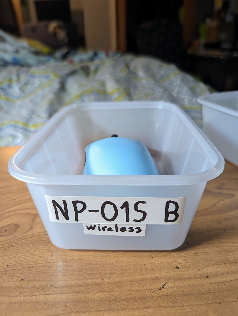 TheProfosist's tweet image. Finally labeling up slme @vaxee_corp @vaxee_Japan mice for the collection. Went with white for the label, which whiteout didn&apos;t work well to label... #GamingMouse #MouseEnthusiast #TechPorn