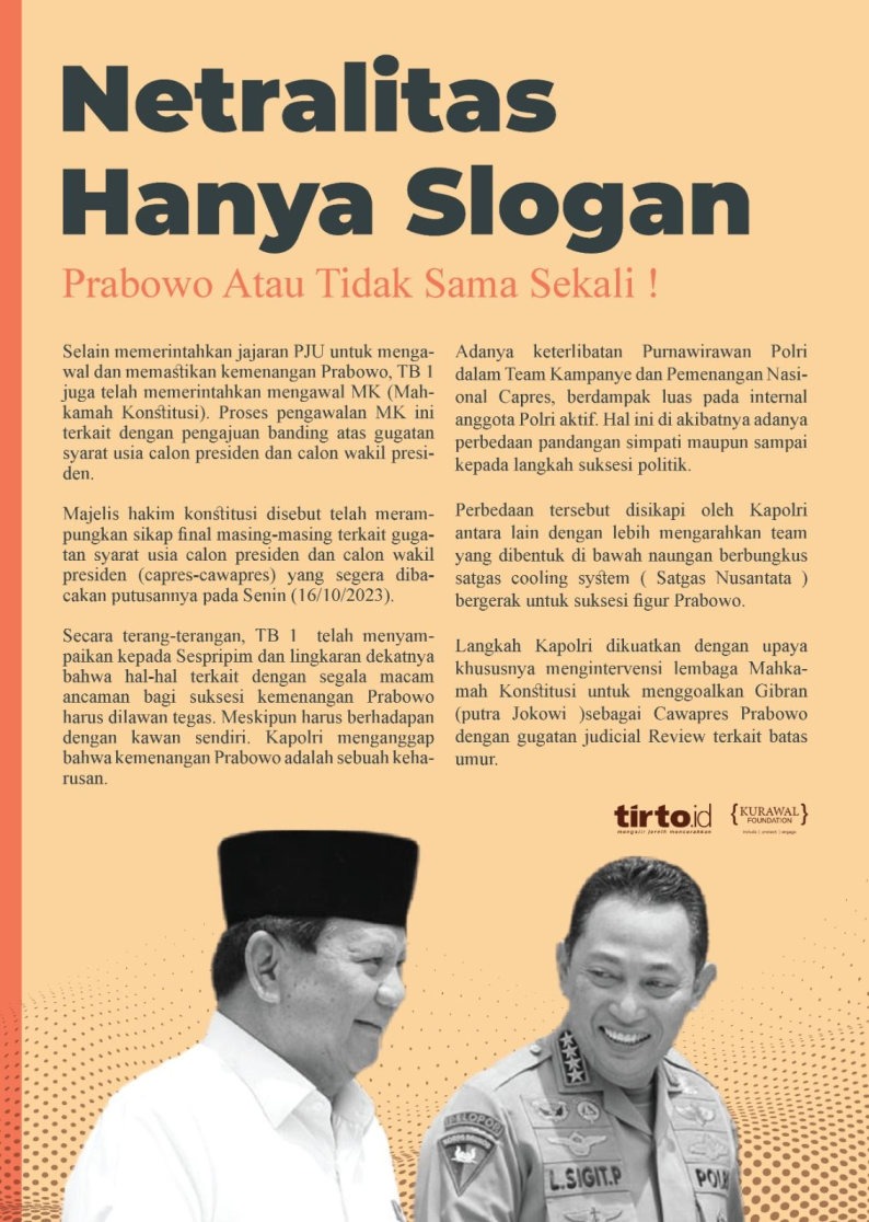 mudboosterr's tweet photo. Evaluasi terus-menerus kinerja POLRI untuk tingkatkan dan jaga netralitasnya
Polri TidakNetral
Netralitas Hanya Slogan https://t.co/bHIW3r5RPa